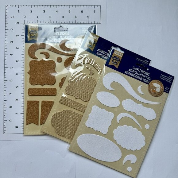 Scrapbooking Embellishments Cork Canvas Burlap New Lot Of 32 Packs - Picture 13 of 16